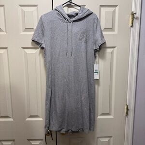 Calvin Klein Gray Casual T-shirt dress with hoodie